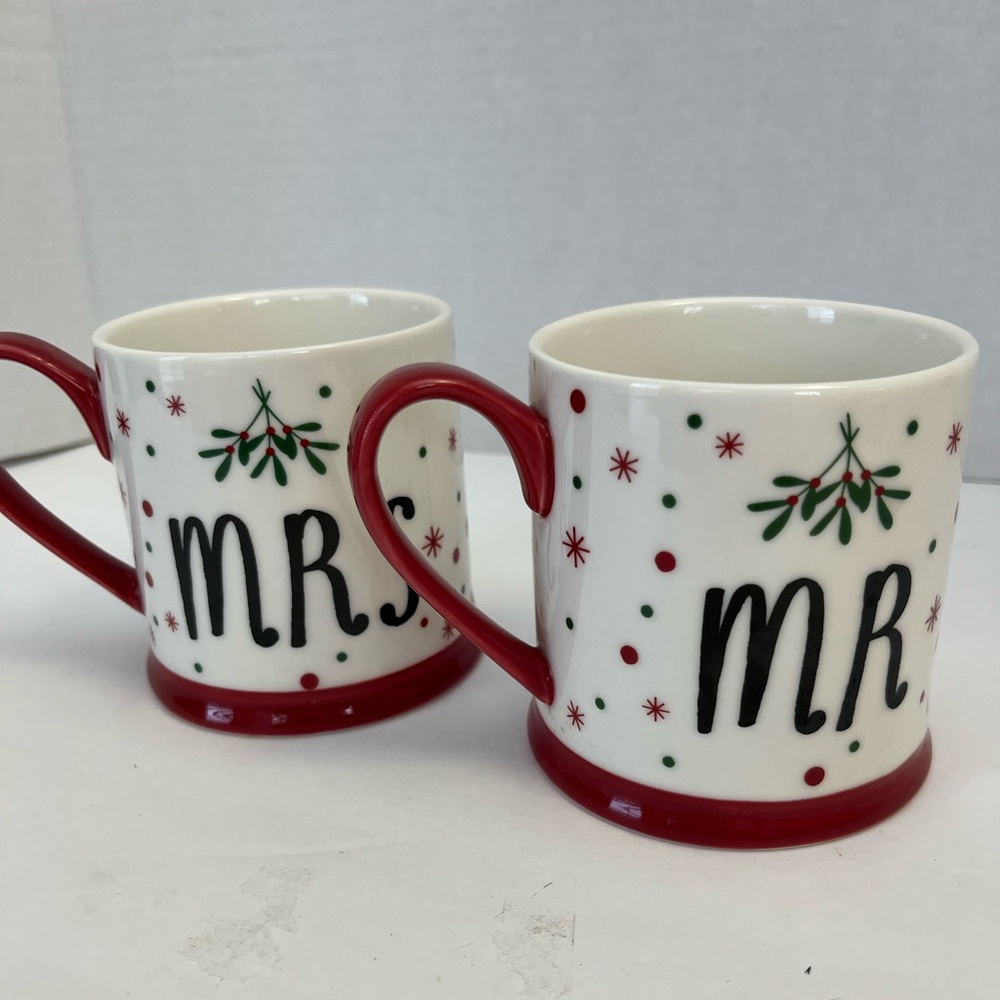 Sainsbury Mr and Mrs Christmas mugs